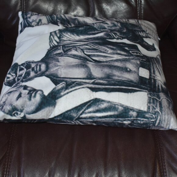 Tom Of Finland sexy leather man trio Style pillow throw - Picture 3 of 11
